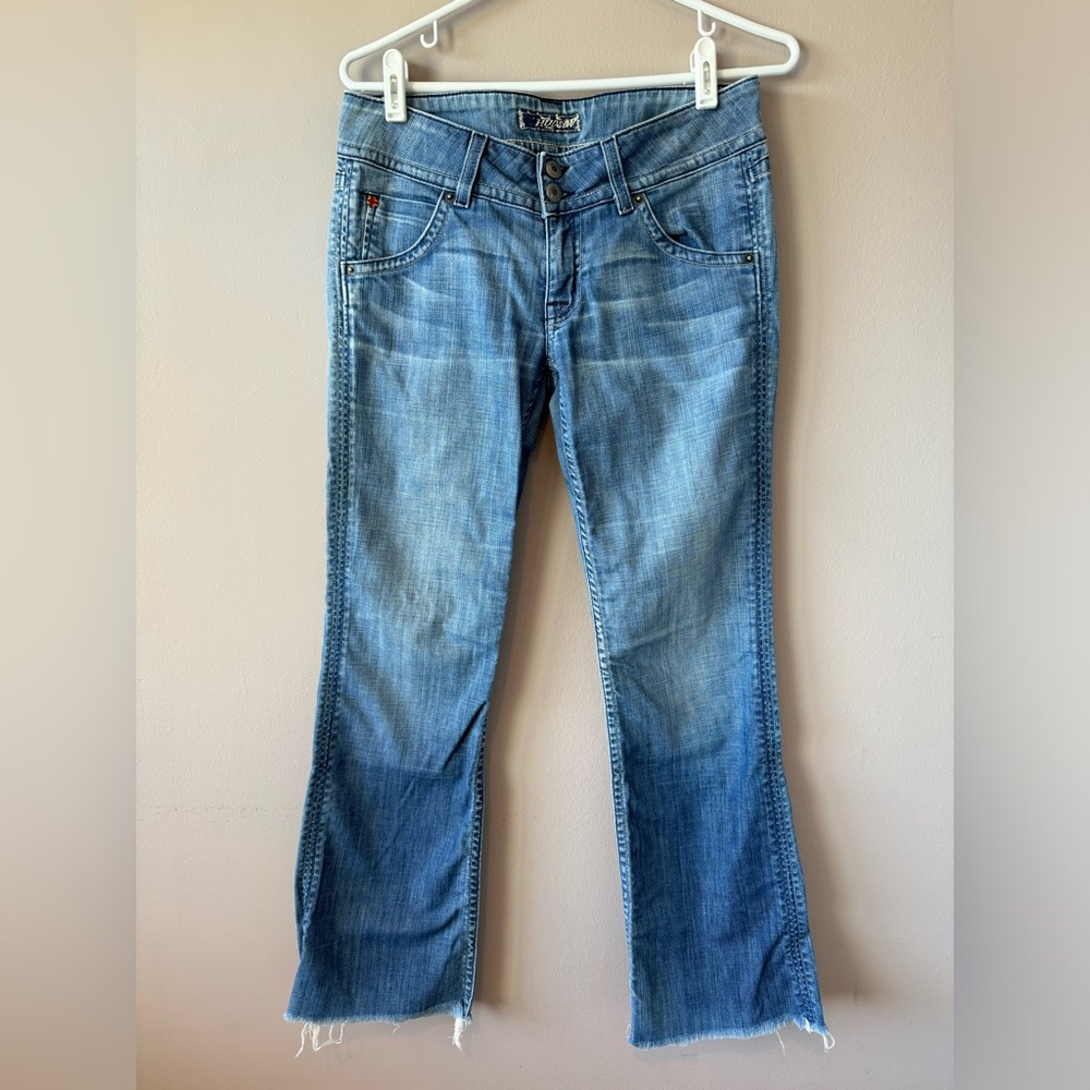 Hudson Jeans Vintage Women’s Double Button Bootcut Light Denim Jeans Size‎ 27